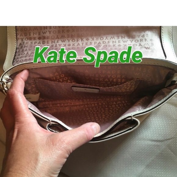 Kate Spade NY Hanley Camden Way Cream color genuine Leather Shoulder Bag - Picture 13 of 15